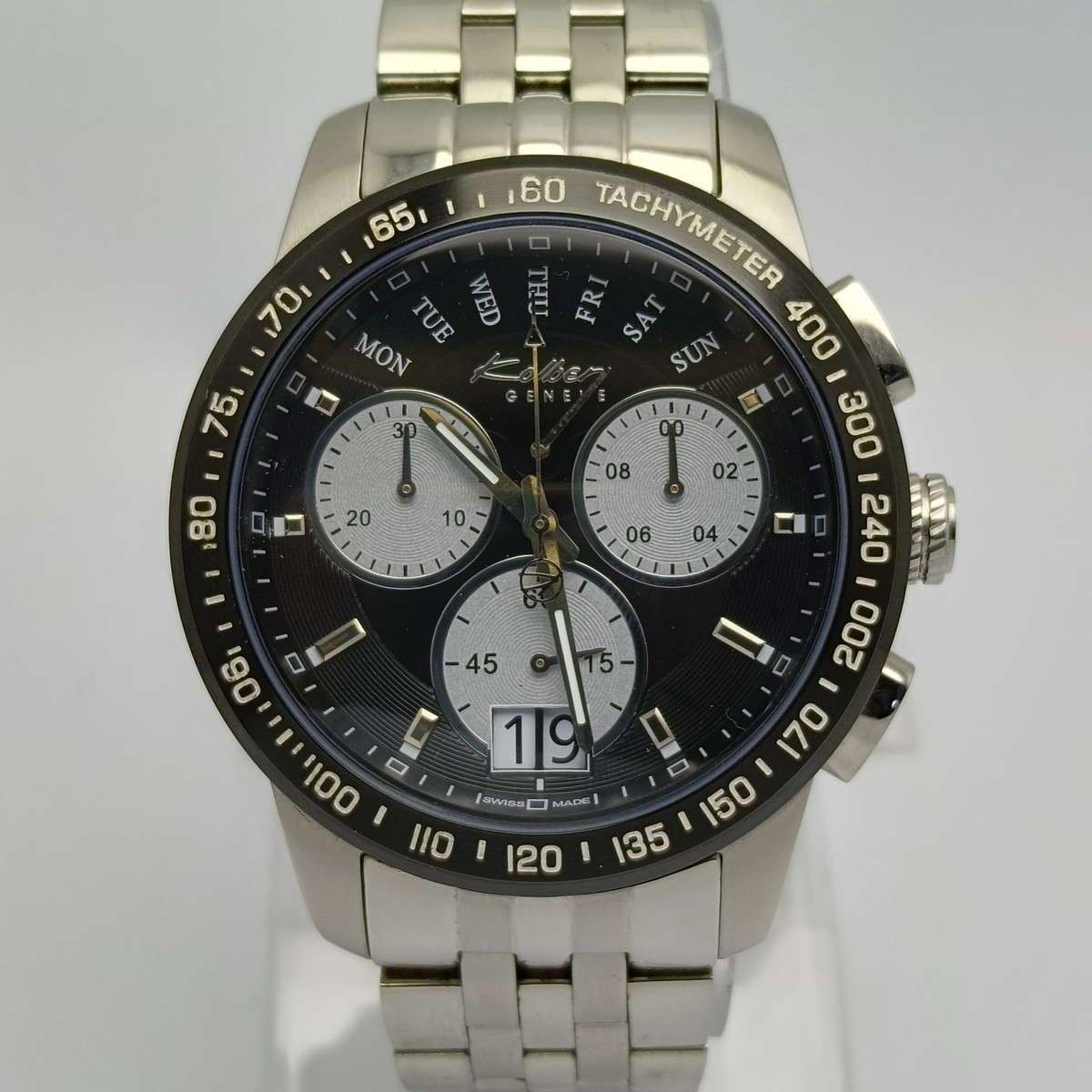 Kolber Geneve Quartz Chronograph Day/Date Vintage Men's