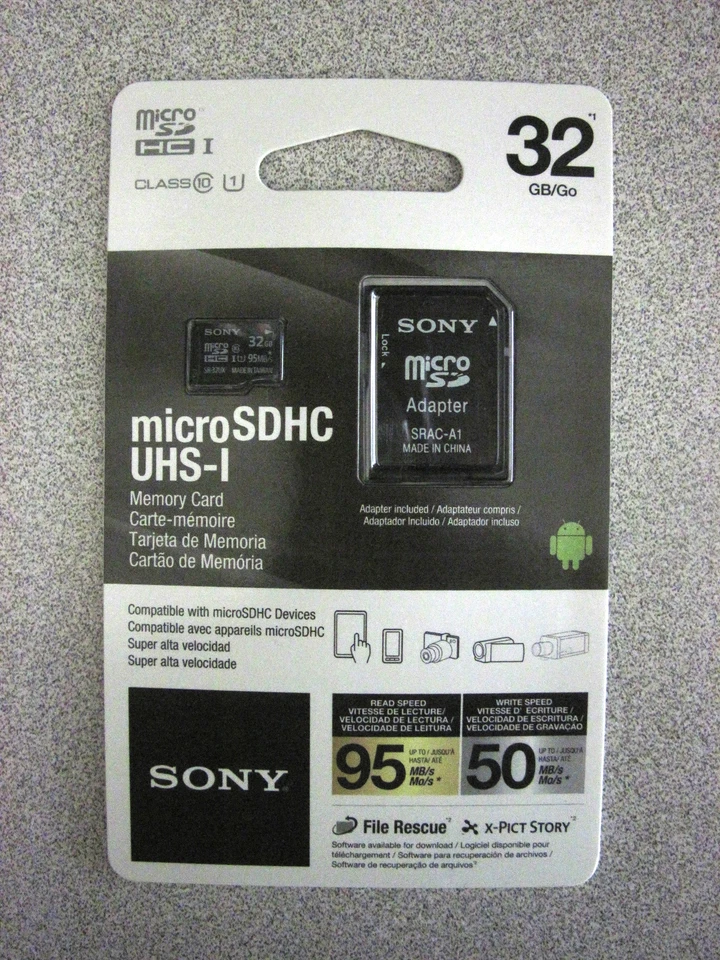 Sony 32G micro U3 4K Ultra HD best SD card for HDR X1000V X1000 X1000VR action - Image 2 of 2