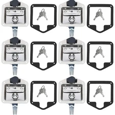 6PCS Stainless Steel Key Camper Truck Tool Box Trailer Door Latch T Handle Lock