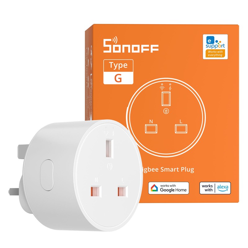 1-4x Sonoff ZigBee Smart Plug 13A UK(ZigBee Hub Required) with Energy Monitoring