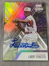 2017 Panini Elite Larry Ernesto Milwaukee Brewers Autograph Auto Card