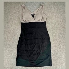 Enfocus Cocktail Dress Tiered Sleeveless V-Neck Studded Party Evening Dance 4