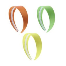 Motique Accessories 2 Inch Wide Satin Hard Headband with No Teeth Head band