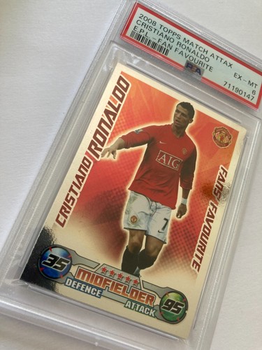 2008 Topps Match Attax English P.L. Cristiano Ronaldo Fan Favourite PSA 6 EX-MT - Picture 15 of 22