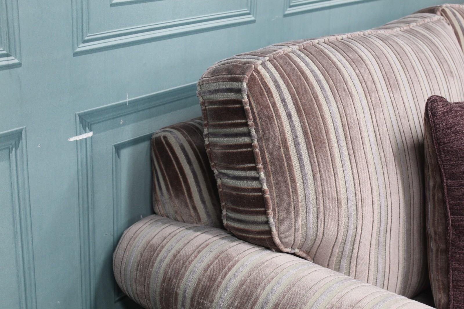 PARKER KNOLL BURGHLEY 2 SEATER SOFA IN A HEATHER, VELVET FABRIC eBay