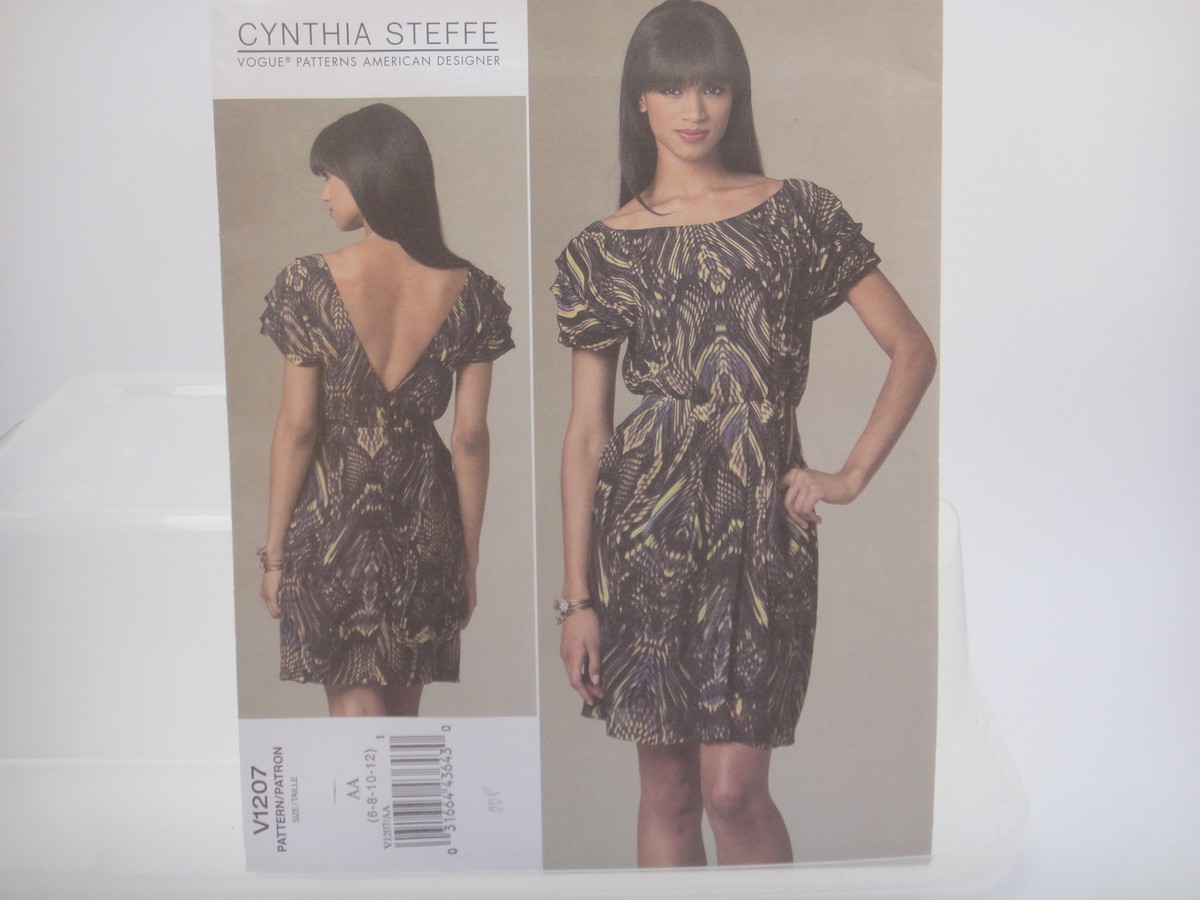 Vogue 1207, Cynthia Steffe Close Fitting Dress Pattern, Womens' Size 6-12 |  eBay