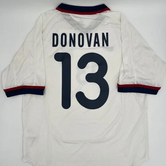 Donovan #13 Debut USMNT 2000/2001 Home ORIGINAL Nike VTG Rare Soccer Jersey (L)