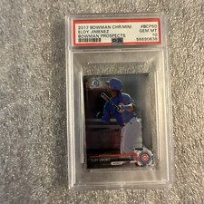 ELOY JIMENEZ 2017 Bowman Chrome MINI SP BASE RC #BCP50 PSA 10 GEM MINT Cubs