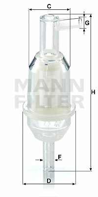 MANN-FILTER WK 31/5 (10) Fuel filter for DAEWOO,MERCEDES-BENZ,PUCH,SSANGYONG