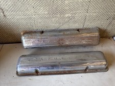 Chevrolet Small Block Oem Script Valve Covers 1959-1967 Chrome