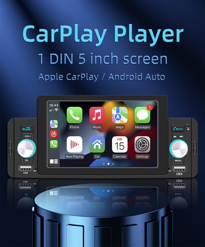 For Apple Carplay Car Stereo Radio Android 13 1Din Bluetooth USB FM Mirror Link - Picture 5 of 20