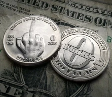 Zero F*cks - Middle Finger Novelty Coin