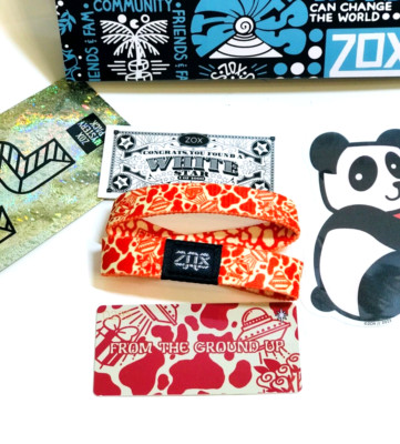 ZOX *FROM THE GROUND UP* WHITE STAR Series 9 Strap #0295 med Mys Pkg band w/Card