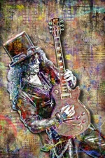 SLASH GUNS N' ROSES Poster, Slash GNR Tribute Pop Art with Free Shipping US