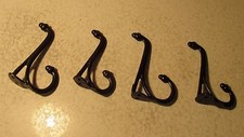 4 Antique Cast Iron Coat Hooks No. 10