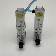 Lot of (2) Dwyer RMA-10-SSV Air Flow Meter Rate-Master Flowmeter 0-200SCFH