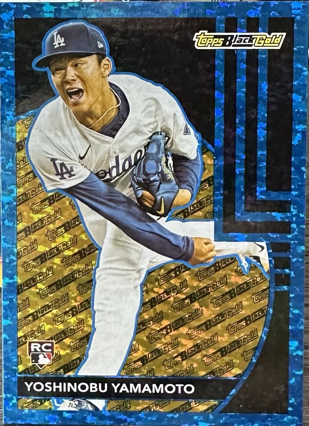 2024 Topps Update Series - Topps Black Gold Blue #BG-13 Yoshinobu Yamamoto (RC)