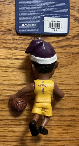 D'Angelo Russell Santa LA Lakers Ornaments Christmas By Forever Collectibles NWT - Picture 8 of 8