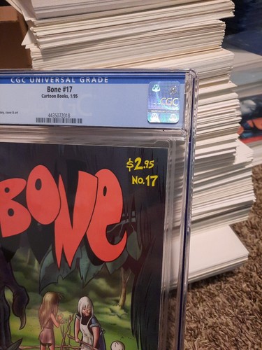 Bone 17 Cgc 9.8 Cartoon Books 1995 1st Print Jeff Smith Cover Story Art WP NM TV - Picture 3 of 15