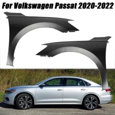 Fenders Fits 2020-2021 Volkswagen Passat Front Driver+Passenger Primed Steel
