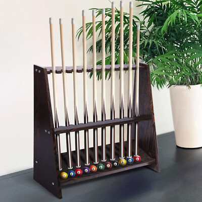 10 L?cher Billard-Eckst?nder Club Rack Bodenst?nder Pool Stick Halter Bodenst?nd