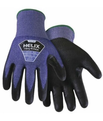 One Pair Of Small HexArmor Helix 2076 ANSI Cut A6 Knit Glove 360 Cut Protection