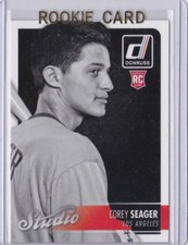 COREY SEAGER ROOKIE CARD Los Angeles Dodgers 2016 Donruss STUDIO INSERT RC