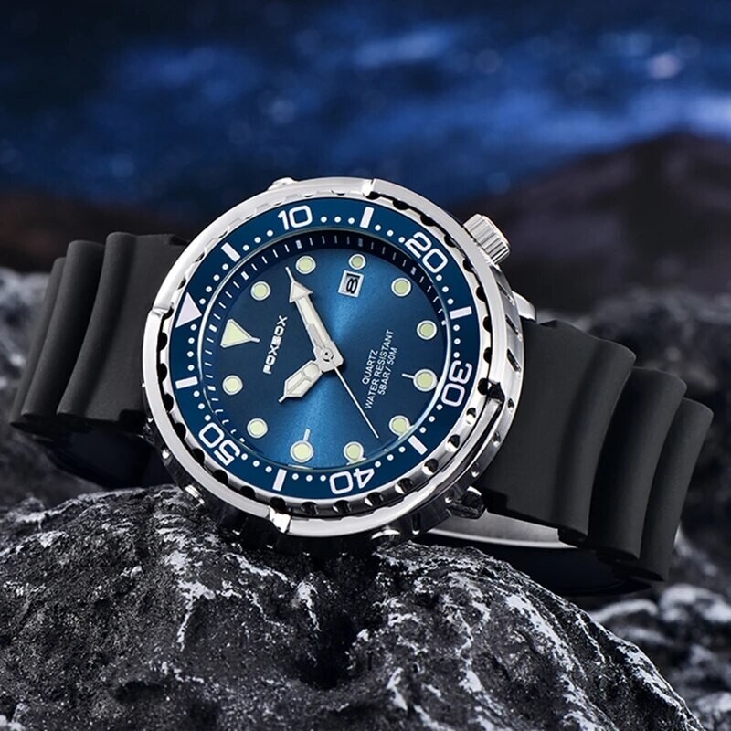 Men's silicone band watches clearance