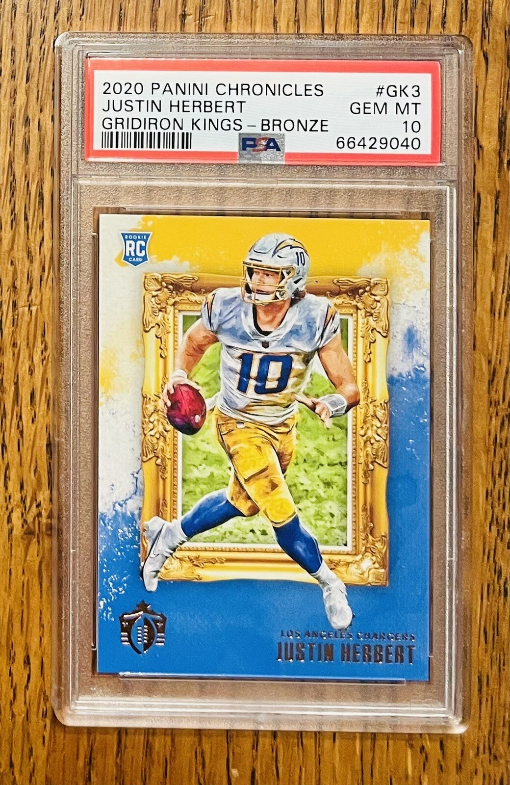 Justin Herbert Panini Chronicles Gridiron Kings #GK3 Bronze