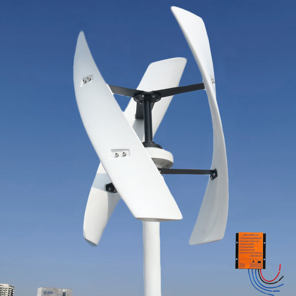 800W 12V 24V 48V Maglev Vertikale Windturbine Windkraftanlage & MPPT