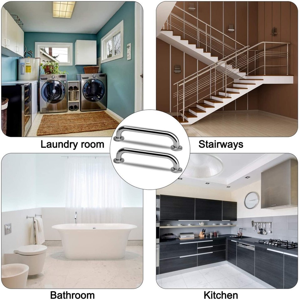 2 Pack Shower Grab Bar, Stainless Steel Bathroom Grab Bar, Shower