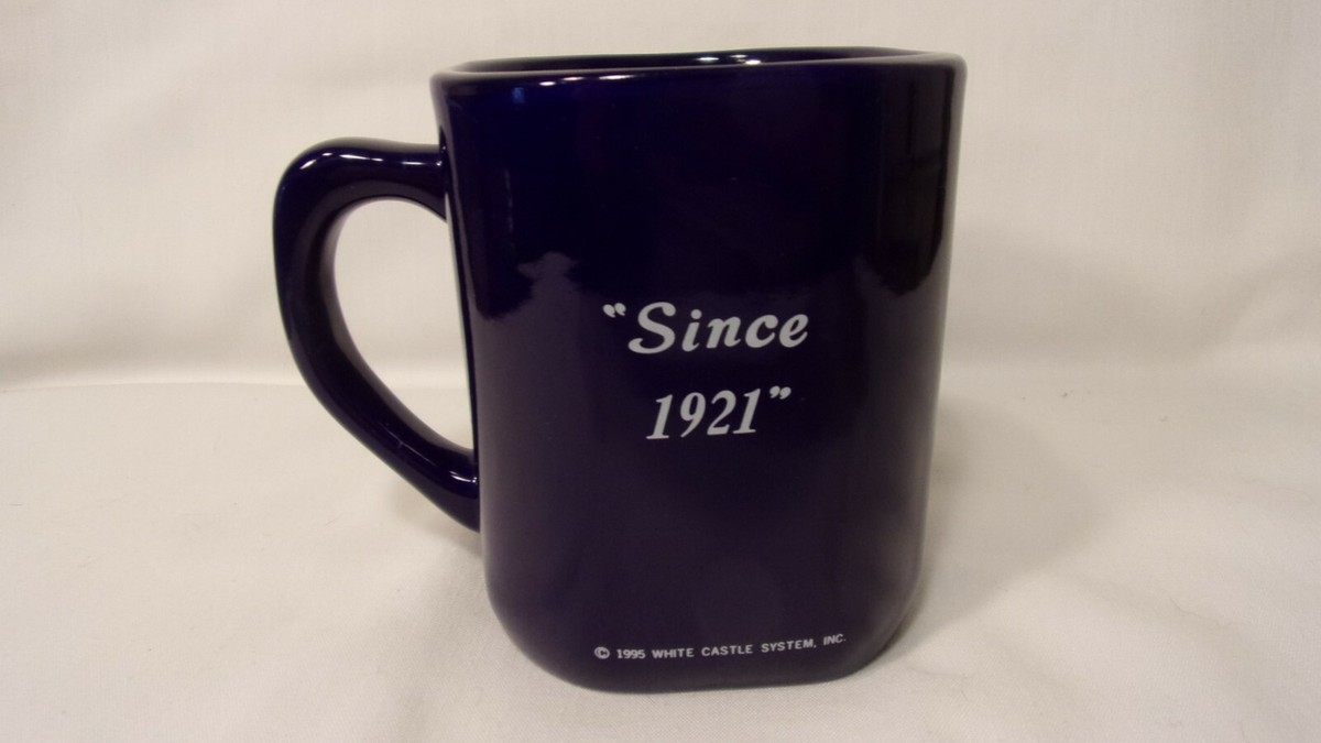 Vintage 1995 White Castle Coffee Mug Square Navy Blue W White Logo Since  1921 | eBay