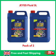 2 x Jeyes Fluid Multiuse Outdoor Cleaner Disinfectant 5L Deodorises Drains