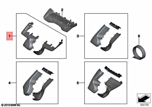 Genuine BMW G14 G15 840dX M850iX Convertible Mirror Base Cover Set  