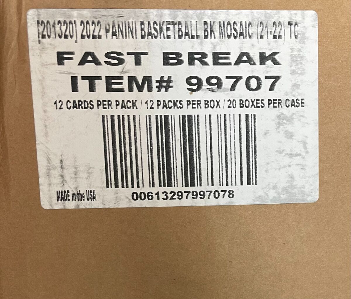 2021-22 Panini Mosaic Basketball Fast Break Box (quantity 2021-22 Panini Mosaic Basketball Fast Break Box (quantity