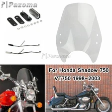 Motorcycle Front Windscreen Windshield Kit For Honda 1998-2003 Shadow 750 VT750