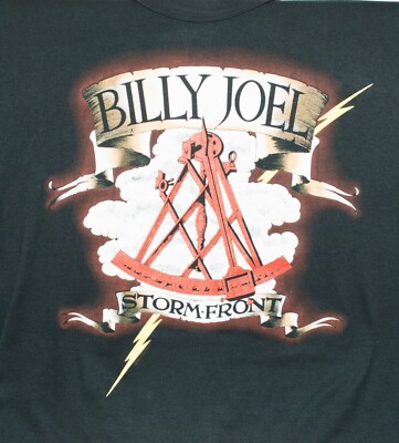Vintage Billy Joel 1990 Storm Front Tour Shirt Size XL | eBay
