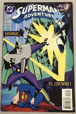 Superman Adventures #23 VF Amancio Burchett 2nd Livewire Brainiac
