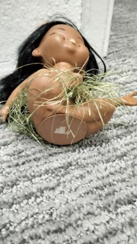 Vintage 70s Shiba Luau Grass Skirt 5" Hula Dancer Girl Rubber Doll Japan AS Is - Picture 5 of 7
