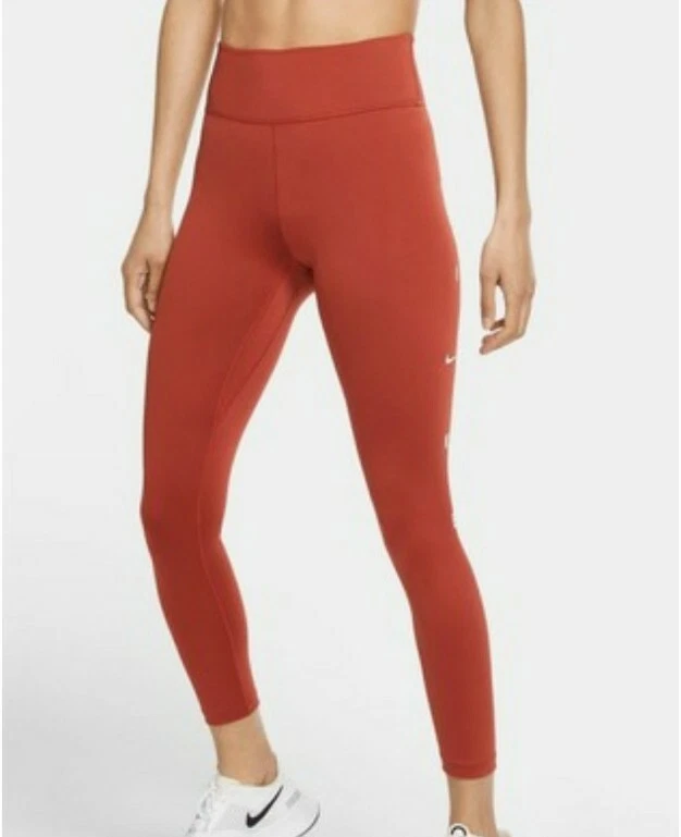 Nike Red The One Print Tight Fit Mid Rise 7 8 Leggings Size UK 16 18 LARGE