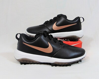 Nike Roshe G Tour Black White Bronze Womens Golf Shoes Sz