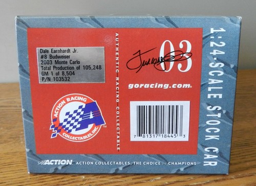 2003 Dale Earnhardt Jr #8 "Budweiser" Action Limited Edition 1 of 105248 - Bild 5 von 5