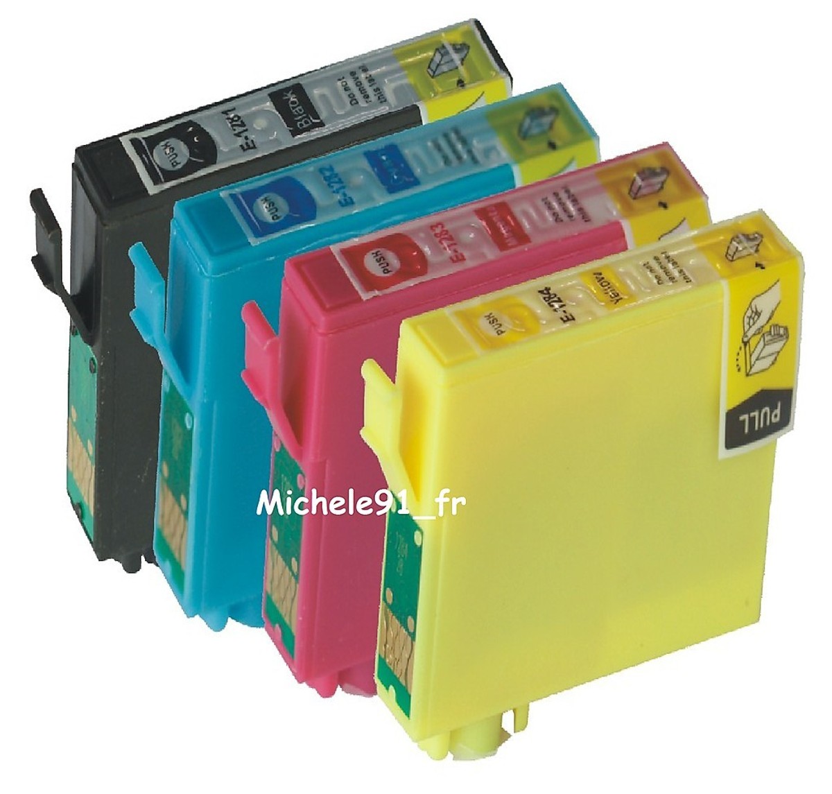 Lot De 2x5 Cartouches Compatibles Pour Imprimante Epson Stylus SX130 (T1281/T128) - Encre Multicolore, Neuves