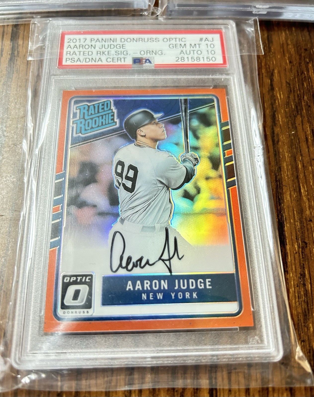 Aaron Judge 2017 Panini Donruss Optic Orange Rookie Auto Card PSA 10 28158150 👇 view 2