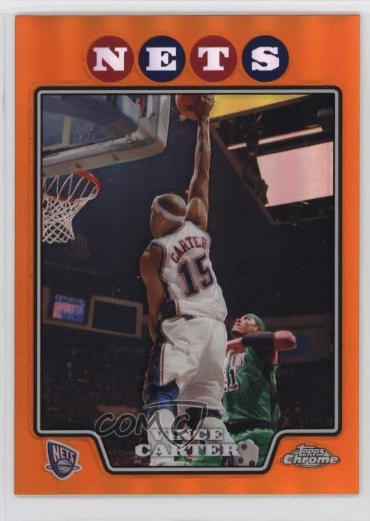 2008-09 Topps Chrome Orange Refractor 91/499 Vince Carter #115 HOF 1m5u