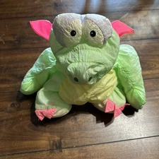Prestige Toy Nakajima Dragon Nylon Puffalump Style Vintage 1989 green pink Rare