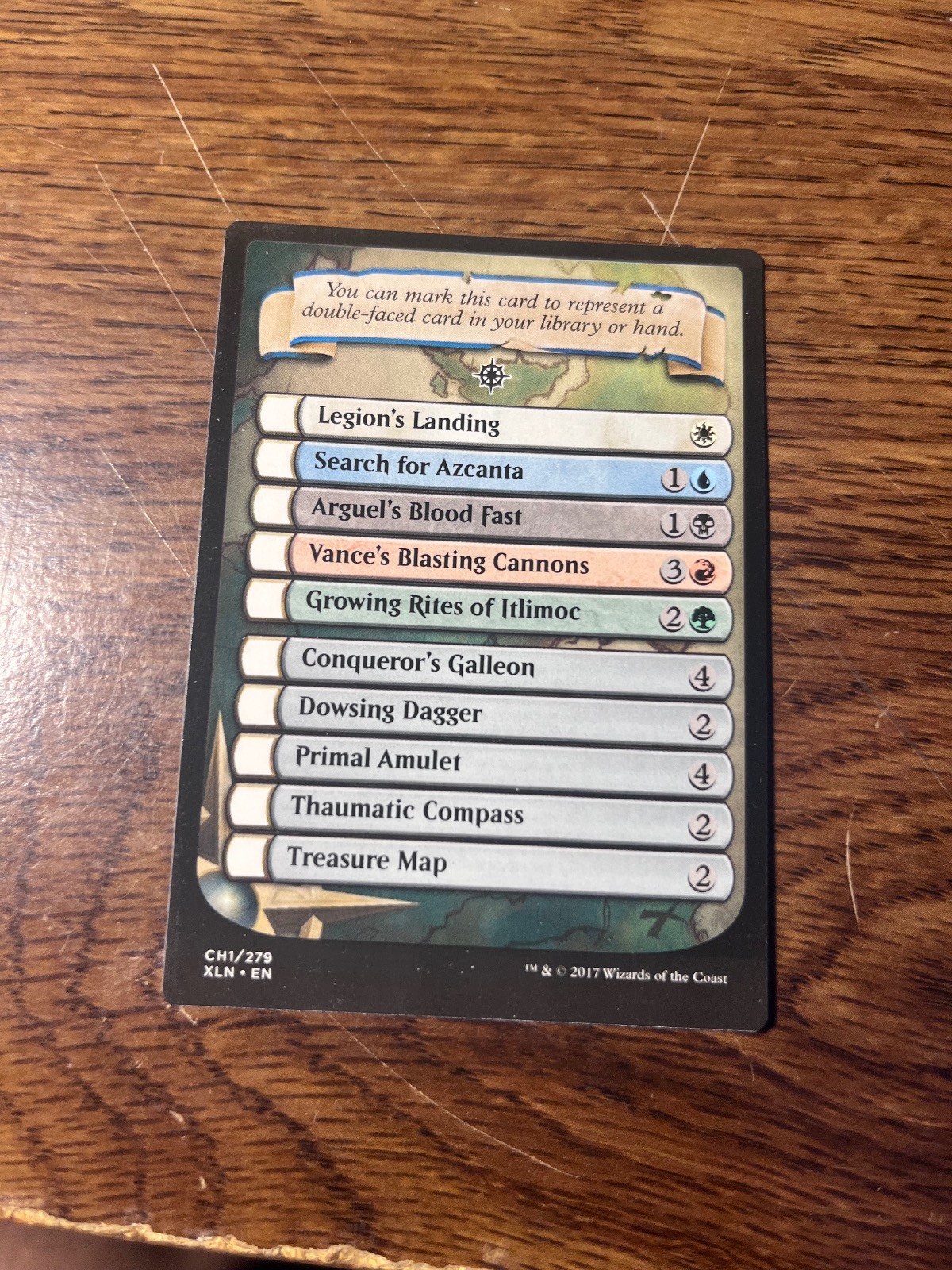 Checklist Card - Ixalan CH1 Token Ixalan Magic: The Gathering Near Mint