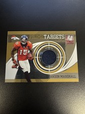 2010 Donruss Elite Prime Targets Brandon Marshall /299 Game Worn Denver Broncos