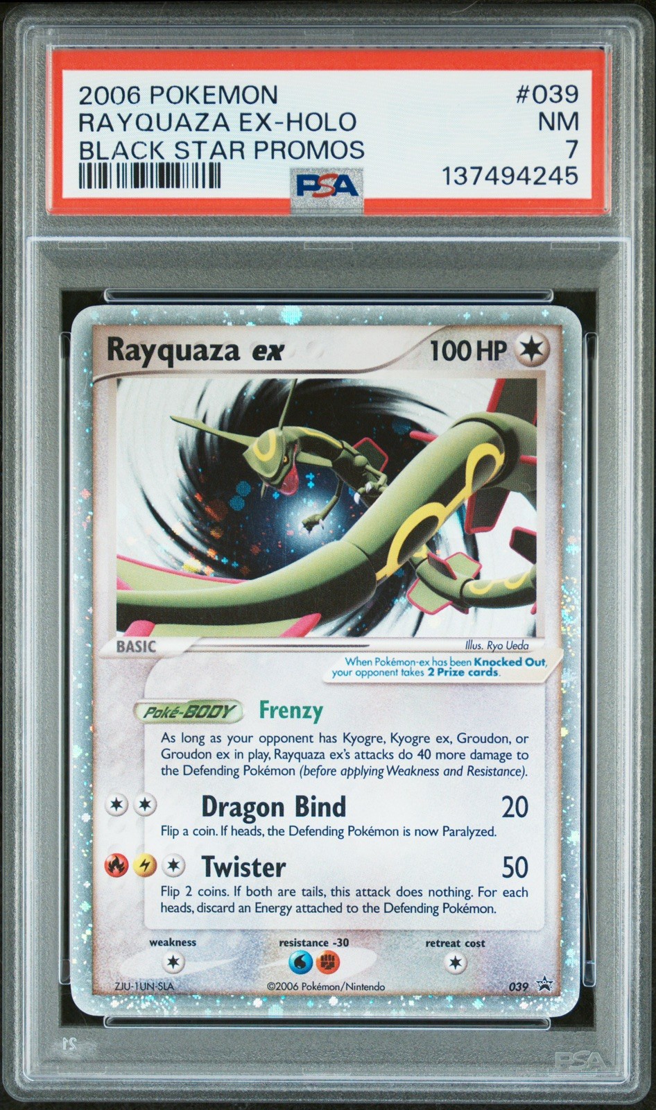 Pokemon 2006 Black Star Promos #039 Rayquaza EX-Holo PSA 7 English NEW CERT