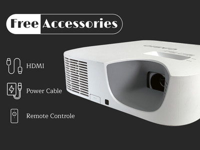 DLP Laser/LED Projector for Game Room Entertainment 3300 Lumens 16W Speakers 4K